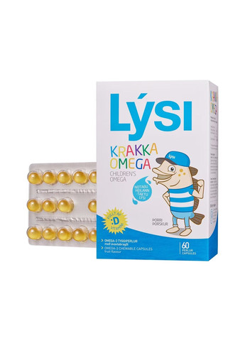 Детская Омега-3 Children's Omega, 60 капсул LYSI (361113417)