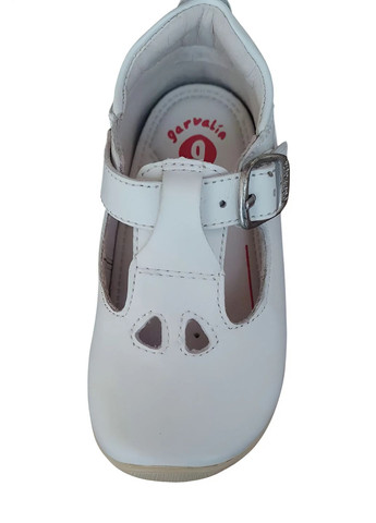 Белые туфли кожаные для девочки 112342 синий Garvalin
