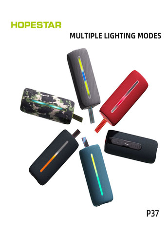 Портативная Bluetooth колонка P37 аккумуляторная беспроводная Черный Hopestar (316510505)