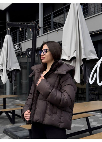 Коричневая зимняя женская зимняя куртка SK