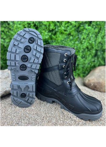 Черные чоловiчi берцi резиновi vs-00765-10 сiрi Litma