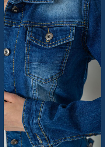 Синя демісезонна джинсовая куртка женская, колір синій, Ager