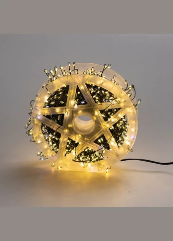 Світлодіодна гірлянда, хвойна лапка, 400 LED, 30 м, двоколірна жовта з блакитним, зелений дріт, живлення від мережі 220В Lem Berger (315719743)