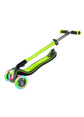 Самокат Elite зеленый с серым колеса и панель с подсветкой до 50кг 3 колеса () Globber 449-106-3 (315333830)