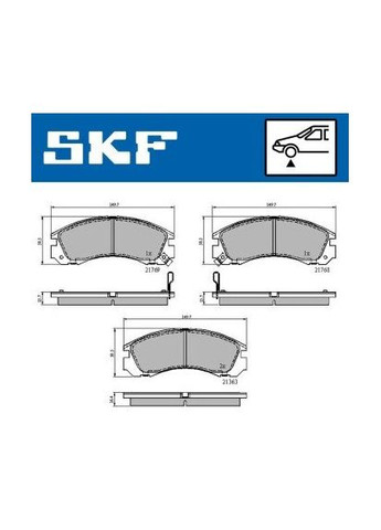 Комплект гальмівних колодок SKF (369318872)