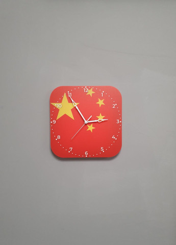 Часы настенные флаг Китая No Brand (321989387)