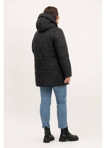 Чорна зимня зимова куртка жіноча великого розміру SK