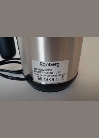 Міксер ручний 5 швидкостей 600 Вт Rainberg RB-1012 Crownberg (335835545)