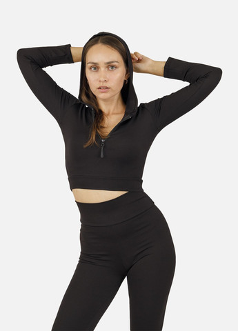 Жіноча футболка з довгим рукавом колір чорний CB-00256335 PRENSES - (319075710)