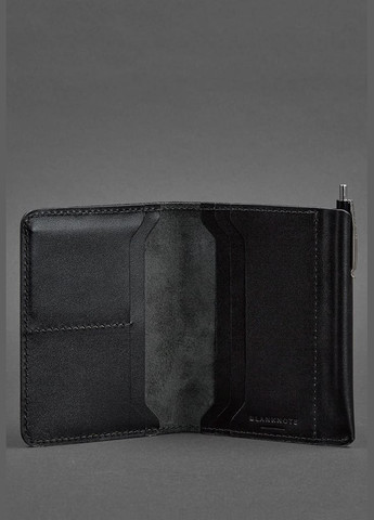 Шкіряне портмоне 2.0 чорне Краст (A-027522) BlankNote (328444638)
