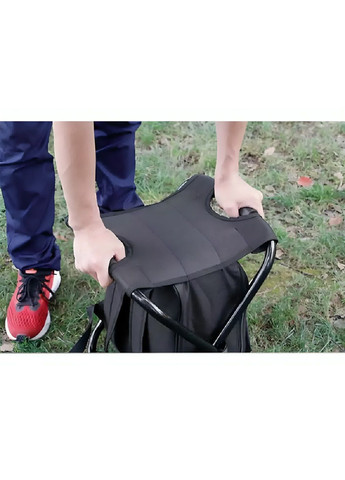 Складаний стілець рюкзак з термосумкою для риболовлі кемпінгів походів відпочинку на природі 49х36х29 см (480240-Prob) Чорний Unbranded (332163684)