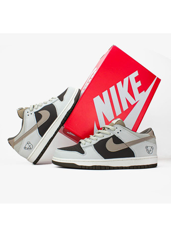 Кроссовки женские и мужские Nike SB Dunk Low Teddy Bear beige brown | Найк СБ Данк низкие бежевые коричневые No Brand бежевые демисезоны (368194282)