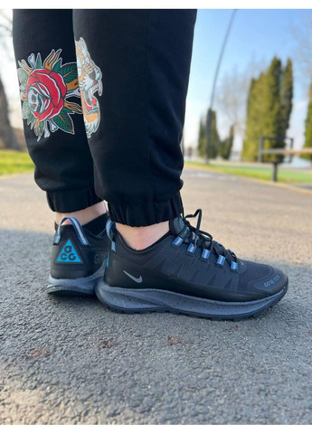 КРОСІВКИ ЖІНОЧІ NIKE ACG AIR NASU GORE-TEX BLACK / BLUE НАЙК АСЖ АІР ЗУМ No Brand чорні демісезони (368855114)