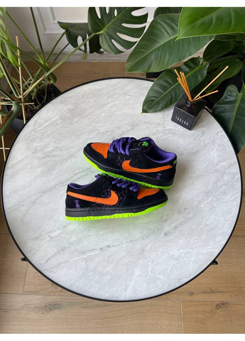 Кроссовки женские и мужские Nike SB Dunk Low Night of Mischief Halloween black orange | Найк сб Данк низкие черные оранжевые No Brand чёрные демисезоны (362363169)