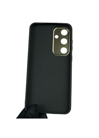 Чохол для Galaxy S24 Plus (SM-S926B) шкіряний з золотою окантовкою із захистом на камеру на самсунг с24 плюс чорний Samsung (366020860)