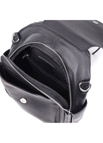 Класичний жіночий рюкзак з натуральної шкіри 23061 Чорний Vintage (357495009)
