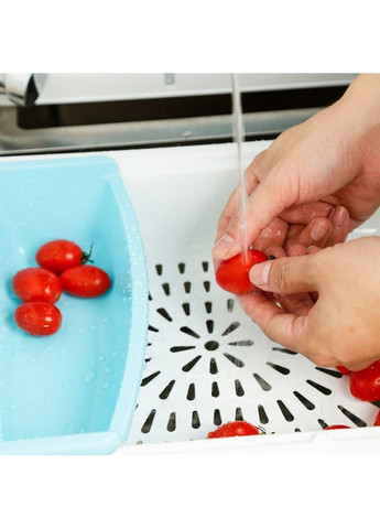 Разделочная доска на мойку 43x30x7,5 см голубой (2104618625) No Brand (351363123)