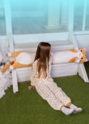 Кот батон 110 см плюшевый мягкая игрушка-подушка для детей и взрослых My Kigu (369931695)