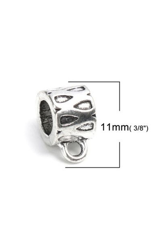 Бейл Тримач для кулона підвіски плямистий Античне срібло 11 мм x 6 мм Finding (316251189)