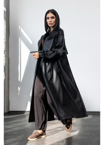 Тренч з еко-шкіри F97 CHICLY без застібки демісезон (367831323)