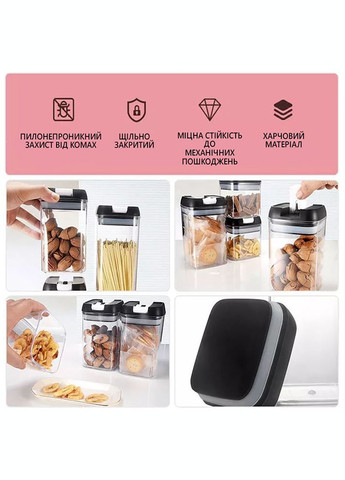 Комплект Контейнерів для Сипучих з 7 шт - Біла Кришка Comshop (301538006)