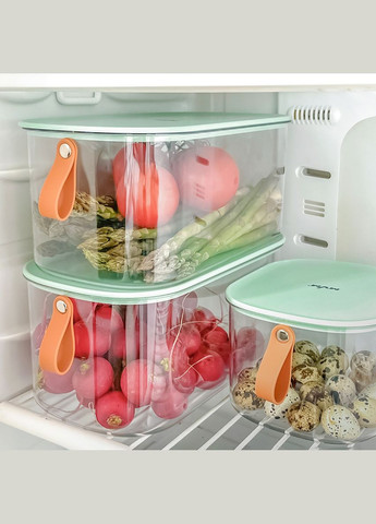 Контейнер для зберігання MY HOME Прозорий із зеленим (KP-01 M T/GREEN) MVM (305590475)