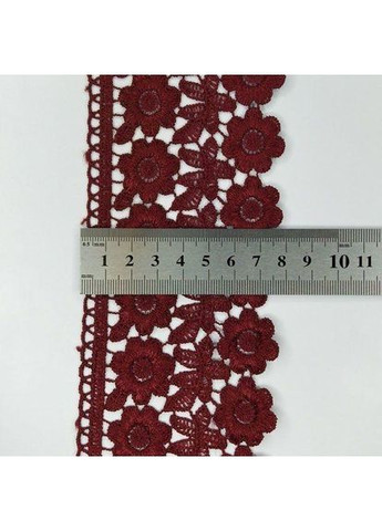 Мереживо макраме 7.5 см (20 м) Колір - Бордовий (25-F1375E1-2) Plus-plus (352742947)