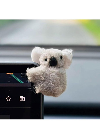 Заколка крабик для волос коала серая (NS0088_1) No Brand (371772669)