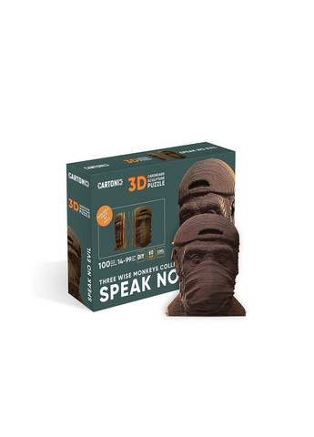 Картонний конструктор " 3D Puzzle Three Wise Monkeys. Speak No Evil" Cartonic (313103155)