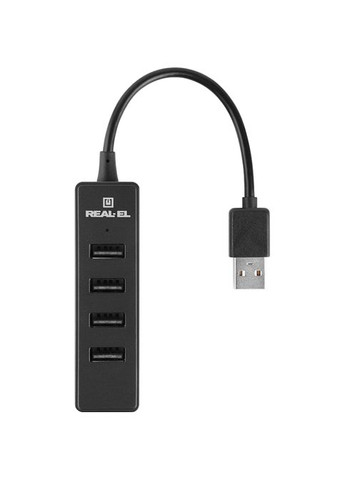 USBхаб HQ-154 black Real-El (307084649)