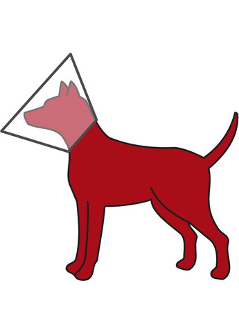 Ветеринарный воротник для собак LXL пластик, 50-58см/28 см Trixie (292114543)