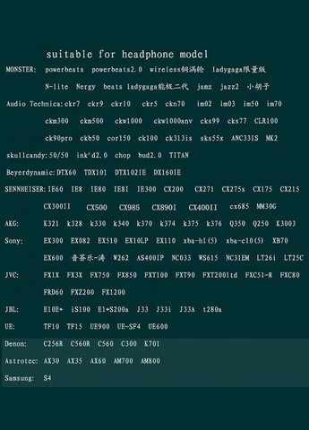 Пінні насадки амбушури вакуумні KZ Sennheiser AKG JVC Sony T200 Синій М No Brand (346059199)