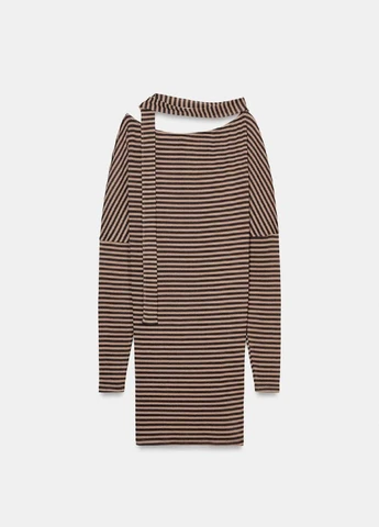 Комбінована сукня Zara в смужку