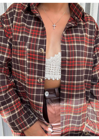 Жіноча сорочка оверсайз у клітинку MonCher (353689649)