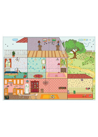 Дитяча гра з багаторазовими наклейками "Ляльковий будиночок" KP-003 укр. мовою УМНЯШКА (306436393)