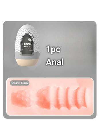 Мастурбатор мужское яйцо, имитация анального отверстия, компактное, мягкое, многократное, гипоаллергенное No Brand (337167601)