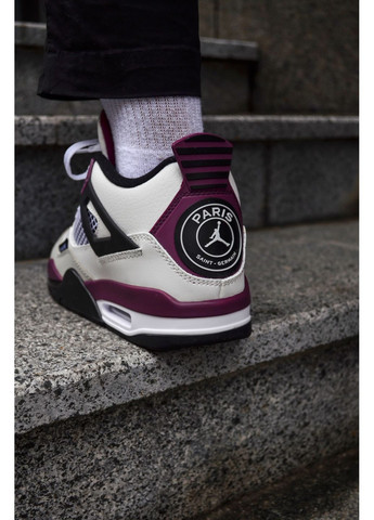 Білі Осінні кросівки чоловічі nike air jordan 4 white red найк аір джордан No Brand