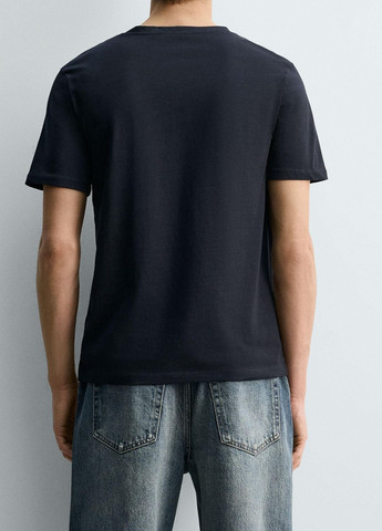 Темно-синя футболка Zara