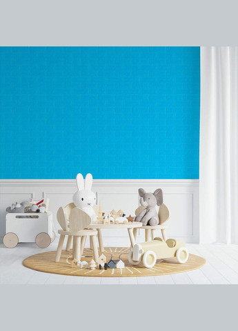 3D панель самоклеюча цегла Синій 700х770х5мм (003-5) SW-00000154 Sticker Wall (300241895)