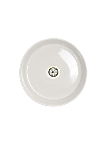 Раковина, умивальник ARENA, штучний камінь, кругла, без відвернення для змішувача та переливу, 360х113мм, накладний, білий Adamant (365749219)