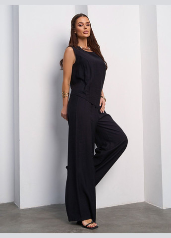 Льняной костюм с асимметричным топом No Brand (327242809)