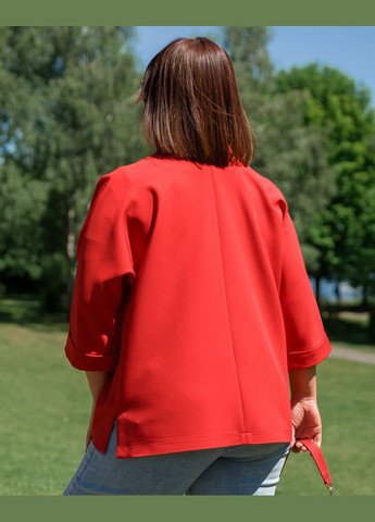 Красный женский пиджак 2067-3 Alenka Plus - летний