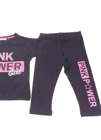 Синій літній футболка+капрі 15153 темно синій Breeze