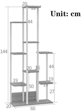 Підставка для квітів з дерева Коменда 3 зефір-ваніль (ЦСТ-31272002) No Brand (328225587)