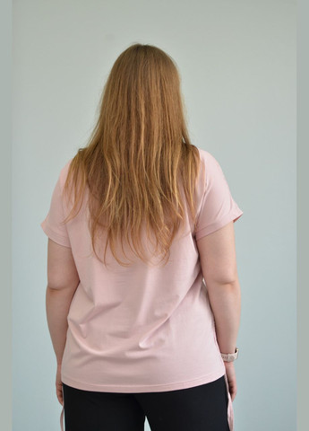 Рожева всесезон жіноча повсякденна футболка, рожева (xl, 2xl, ) 3xl No Brand
