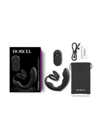 Масажер простати Dorcel P-Ring з ерекційним кільцем та пультом ДК No Brand (366878269)