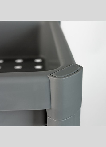 Етажерка 3-ярусна MVM FH-22/3 GRAY пластикова Сіра (FH-22/3 GRAY) МВМ (365280899)