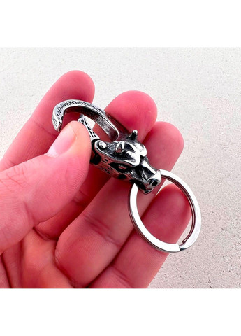 Готический брелок бык для ключей из нержавеющей медицинской стали KC-001 No Brand (298867445)