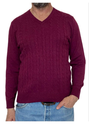 Фиолетовый демисезонный свитер с косами Berta Lucci