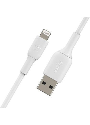 Кабель USB-A > Lightning зарядка/синхронизация 1м, 12Вт, PVC, (2 Pack), белый Belkin (322245510)